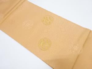 未使用品　金糸丸に草花・華紋織り出し袋帯